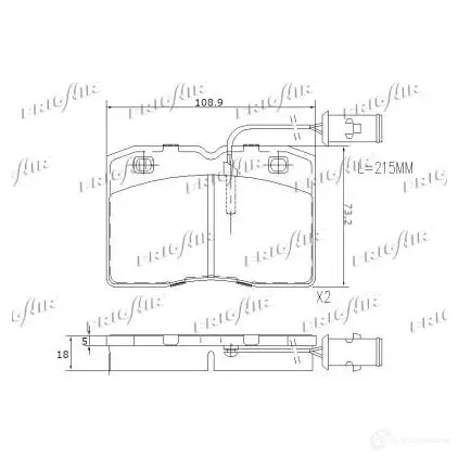 Тормозные колодки дисковые, комплект FRIGAIR 6W 0GSD 4058903113163 PD04.541 1424291087 изображение 1