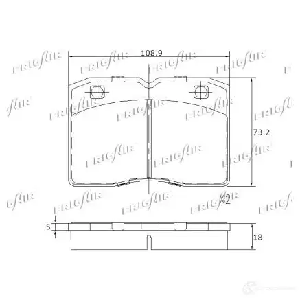 Тормозные колодки дисковые, комплект FRIGAIR 6W 0GSD 4058903113163 PD04.541 1424291087 изображение 2