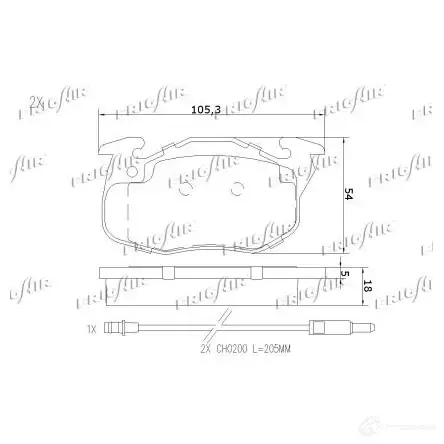 Тормозные колодки дисковые, комплект FRIGAIR 2477891 PD03.509 PM3A 5T 4058903110919 изображение 2