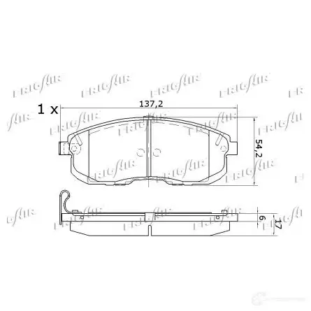 Тормозные колодки дисковые, комплект FRIGAIR NIGH1 D 2478045 PD21.511 4058903099757 изображение 1