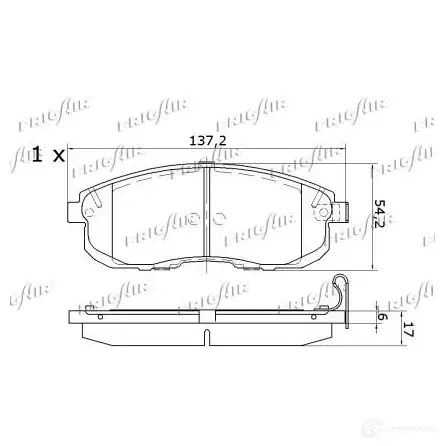 Тормозные колодки дисковые, комплект FRIGAIR NIGH1 D 2478045 PD21.511 4058903099757 изображение 2