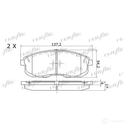 Тормозные колодки дисковые, комплект FRIGAIR NIGH1 D 2478045 PD21.511 4058903099757 изображение 3