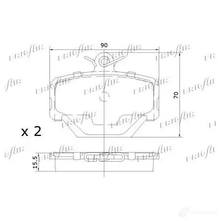 Тормозные колодки дисковые, комплект FRIGAIR NF7 SMG PD06.502 4058903098743 2477931 изображение 2