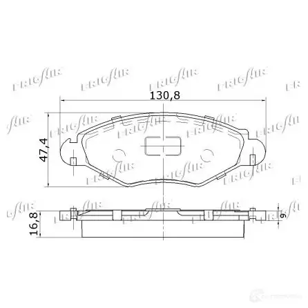 Тормозные колодки дисковые, комплект FRIGAIR U2O ASU5 4058903111145 2477947 PD08.502 изображение 1