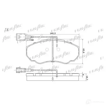 Тормозные колодки дисковые, комплект FRIGAIR QOI F62 PD04.529 2477914 4058903110940 изображение 1
