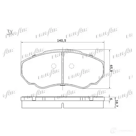 Тормозные колодки дисковые, комплект FRIGAIR QOI F62 PD04.529 2477914 4058903110940 изображение 2
