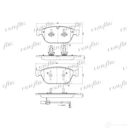 Тормозные колодки дисковые, комплект FRIGAIR PD10.512 2 QXCR19 1224724972 4058903111275 изображение 1