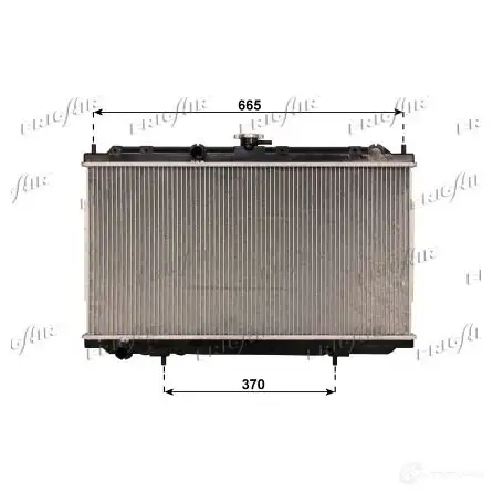 Радиатор охлаждения двигателя FRIGAIR 2150 .0053 WQCPVVQ 0121.3053 2471728 изображение 0