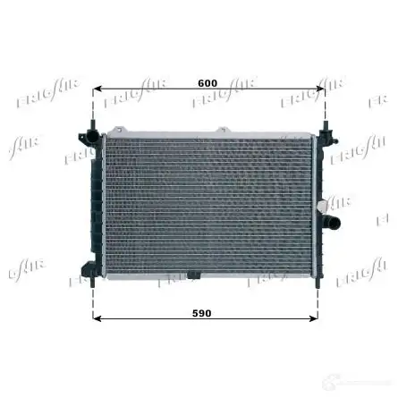 Радиатор охлаждения двигателя FRIGAIR 763HC 211 1.0001 0107.3001 2471030 изображение 0