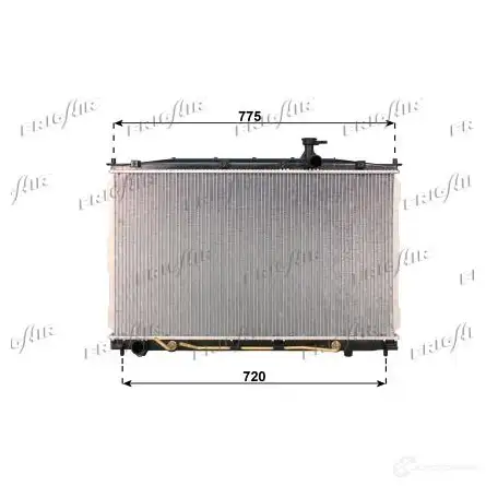 Радиатор охлаждения двигателя FRIGAIR 0MK2VJM 2471854 2128.011 0 0128.3110
