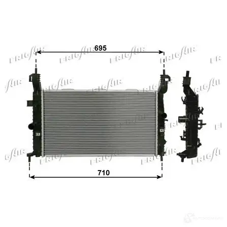 Радиатор охлаждения двигателя FRIGAIR FLJ0T 2471086 0107.3095 21 11.0095