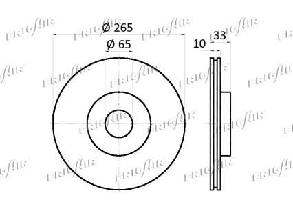 Тормозной диск FRIGAIR 1440550829 DC08.101 L R2J9 изображение 1