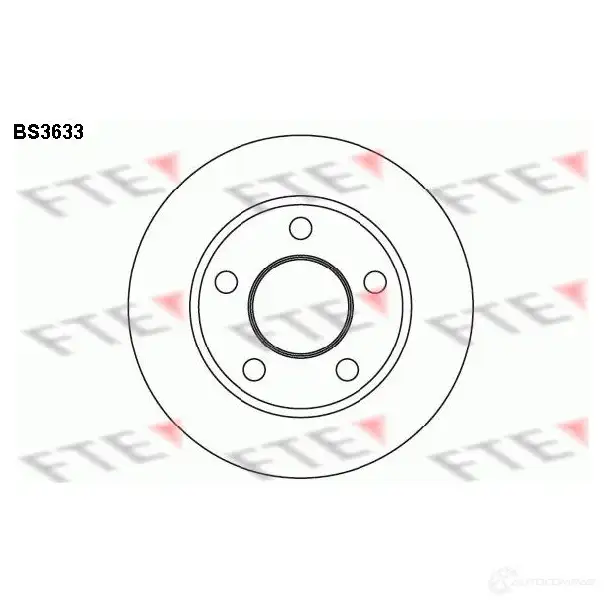 Тормозной диск FTE 4028569030746 bs3633 606206 1 K2YD