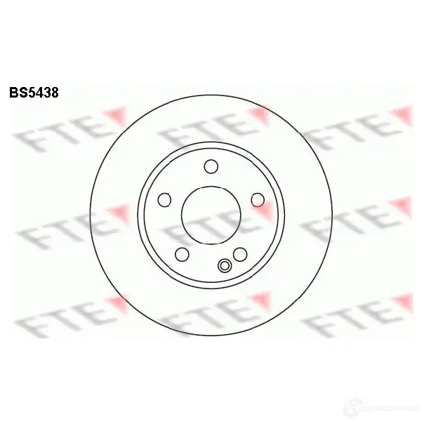 Тормозной диск FTE IN 7W16N 4028569443447 BS5438 607101 изображение 0