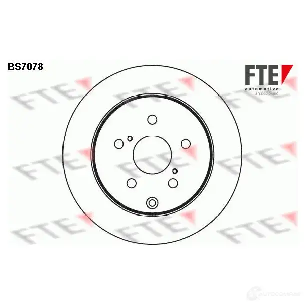 Тормозной диск FTE 4028569452128 607263 BS7078 44ZRN5 J изображение 0