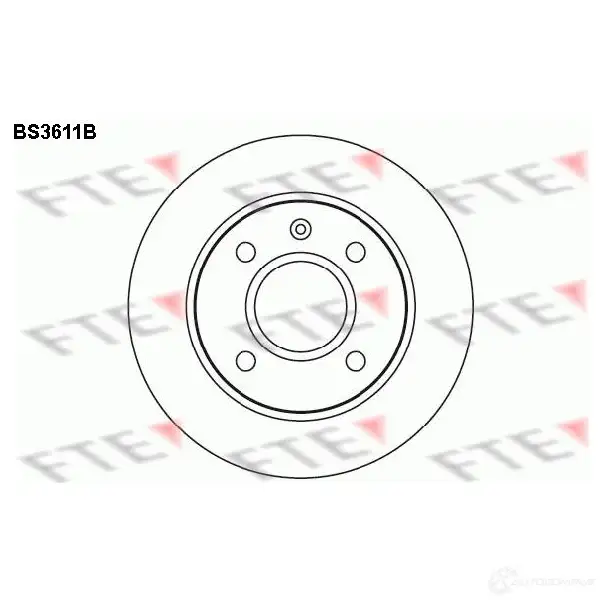Тормозной диск FTE 606203 bs3611b E067O U 4028569689425