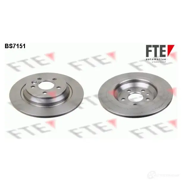 Тормозной диск FTE 607393 ZZT 0AU BS7151 4028569479453 изображение 0