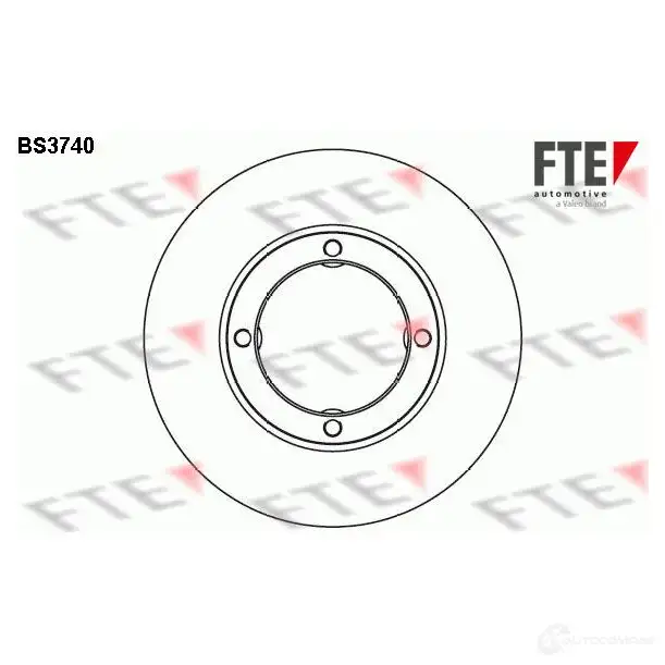 Тормозной диск FTE 0ZJAZ J5 606257 BS3740 4028569348087 изображение 0