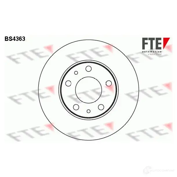 Тормозной диск FTE BS4363 606399 4028569354941 B OZK3Q