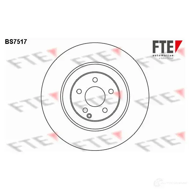 Тормозной диск FTE BS7517 4028569701462 607980 O3E VQTJ