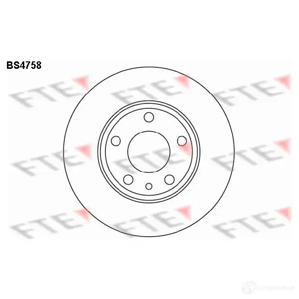 Тормозной диск FTE BS4758 9 GDV5 606639 4028569360690