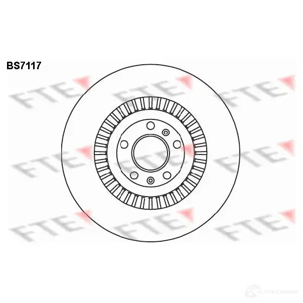 Тормозной диск FTE BS7117 607332 S P0HM 4028569463254 изображение 0