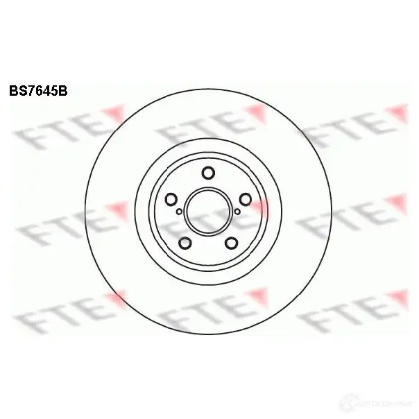 Тормозной диск FTE 4028569703909 608177 BS7645B LVVUT O