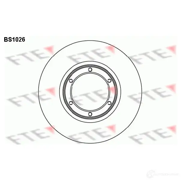 Тормозной диск FTE 4028569028330 606068 FU8BM 2G BS1026