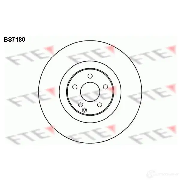 Тормозной диск FTE RZGMOV 1 BS7180 607451 4028569696508 изображение 0