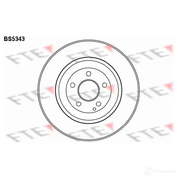 Тормозной диск FTE bs5343 606962 4028569436456 TK65 03D