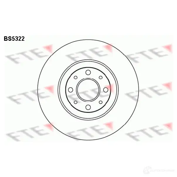 Тормозной диск FTE 606948 BS5322 ZSDVW BA 4028569443119 изображение 0