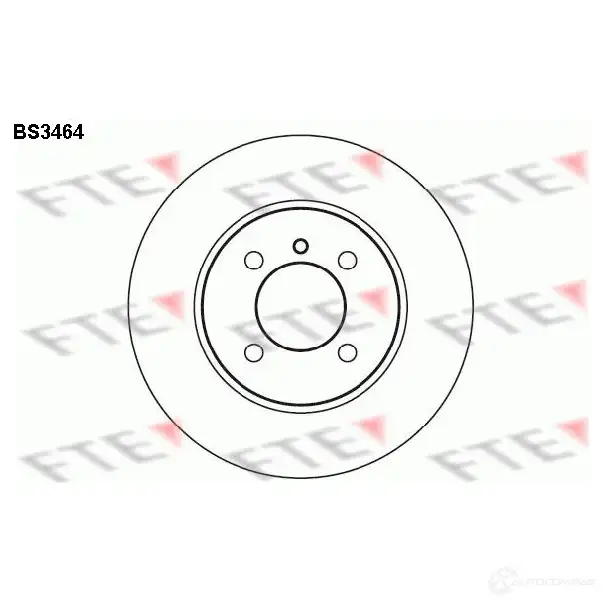 Тормозной диск FTE 606135 3DZ3 IC1 BS3464 4028569029757 изображение 0