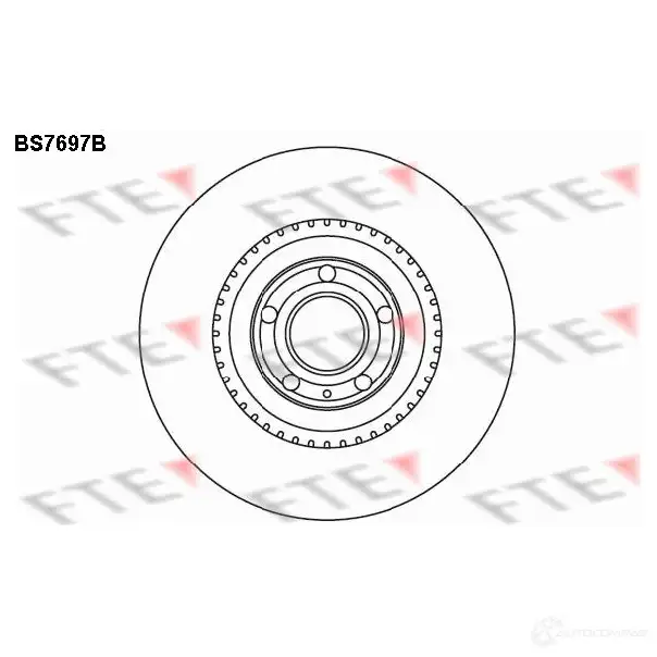 Тормозной диск FTE 608240 BS7697B 2WM W0 4028569704944