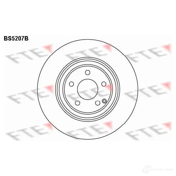 Тормозной диск FTE H Z609 606830 BS5207B 4028569693378