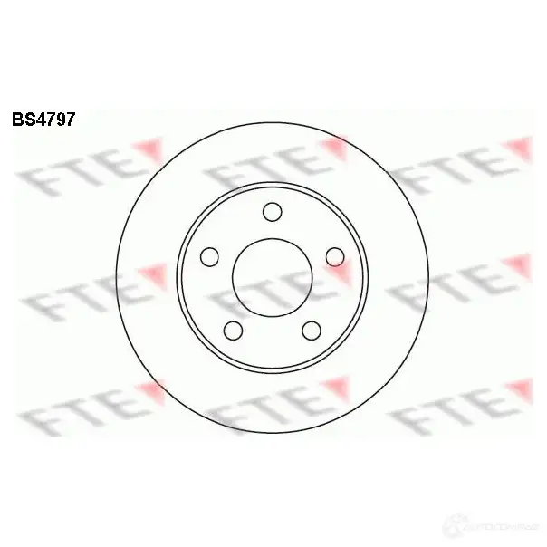 Тормозной диск FTE 4028569328133 606683 BS4797 K0C J61