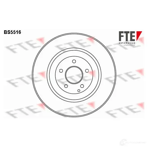 Тормозной диск FTE BS5516 4028569446837 QU KZST 607226 изображение 0