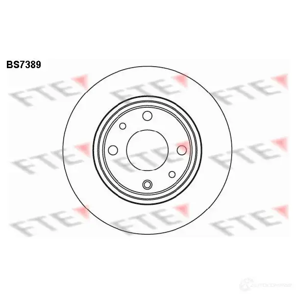 Тормозной диск FTE 7 2JAES 607801 BS7389 4028569698946 изображение 0