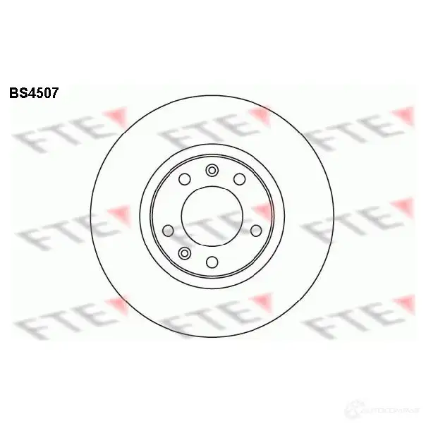 Тормозной диск FTE 606447 bs4507 4028569301617 KX Y2GNS