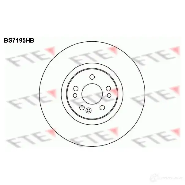 Тормозной диск FTE 4028569484358 607486 bs7195hb TCKR 0B