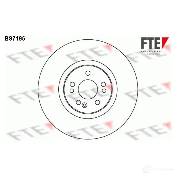Тормозной диск FTE 607484 7Y2A2 5 BS7195 4028569484341