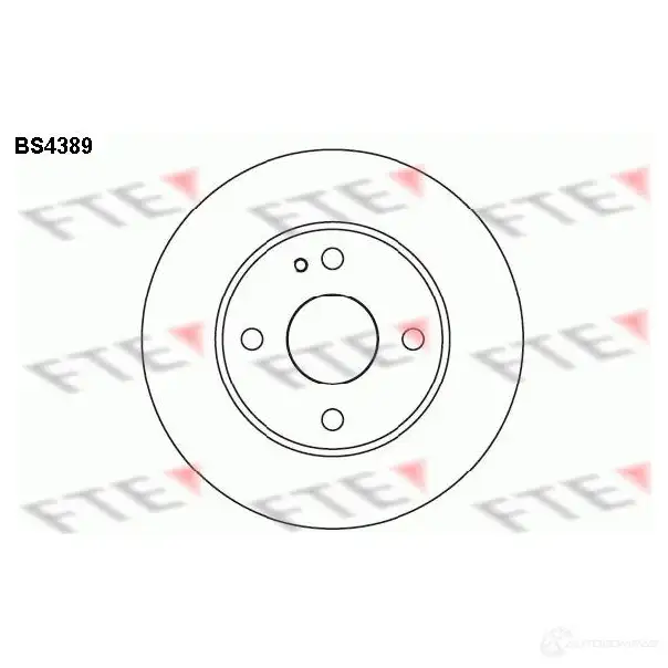 Тормозной диск FTE bs4389 606417 CVLOU W 4028569026046