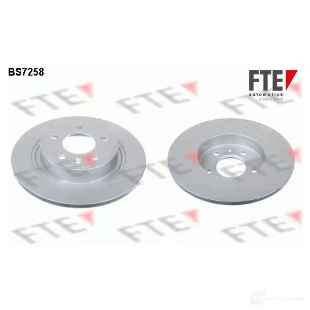 Тормозной диск FTE 607602 5U C19J BS7258 4028569496603 изображение 0