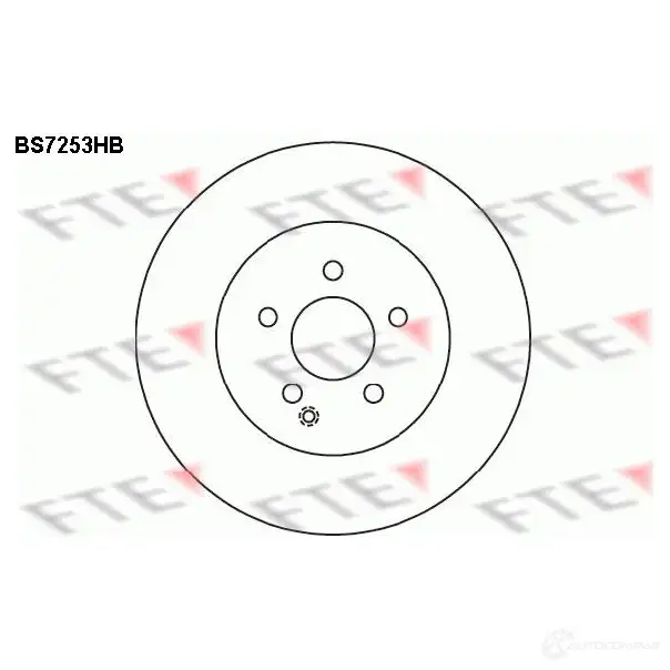 Тормозной диск FTE IYIDBC T 4028569496252 BS7253HB 607592 изображение 0
