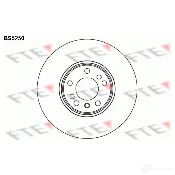 Тормозной диск FTE 4028569408859 BS5250 AM M7PD 606886 изображение 0