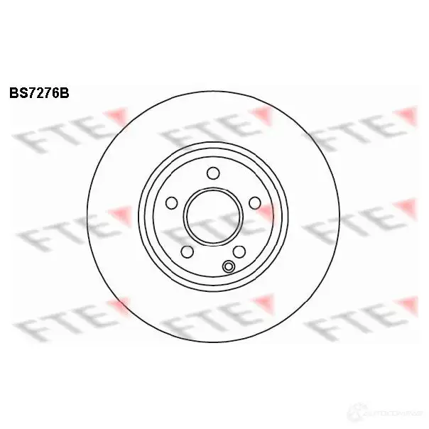 Тормозной диск FTE 4028569697369 BS7276B F1 CP1HV 607634 изображение 0