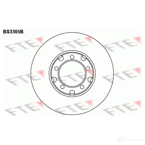 Тормозной диск FTE 4028569688312 606104 BS3305B GKU9 M0Q