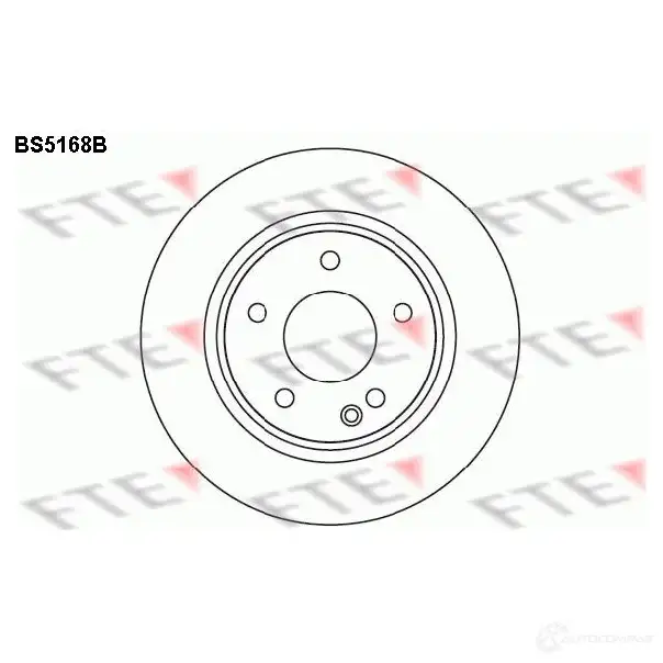 Тормозной диск FTE NF BPK 606800 BS5168B 4028569693217 изображение 0