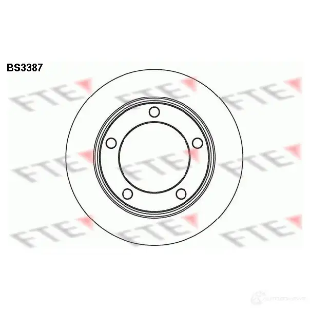 Тормозной диск FTE 0FPI4S Y 4028569029450 BS3387 606111 изображение 0