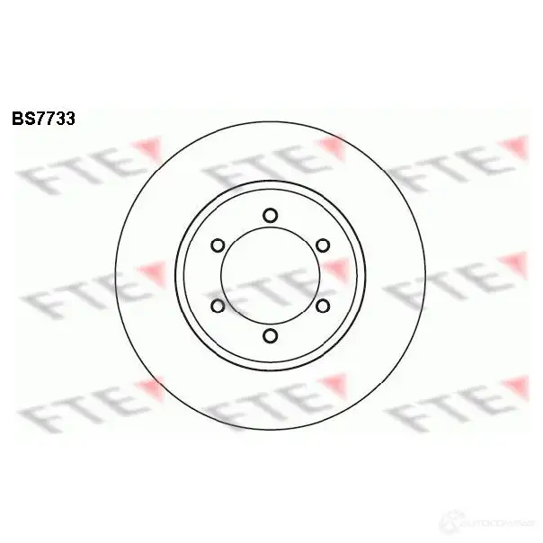 Тормозной диск FTE 608299 YR XH7 BS7733 4028569705613