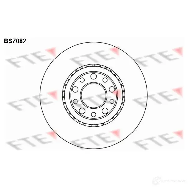 Тормозной диск FTE 607273 4028569452173 BS7082 IU R54
